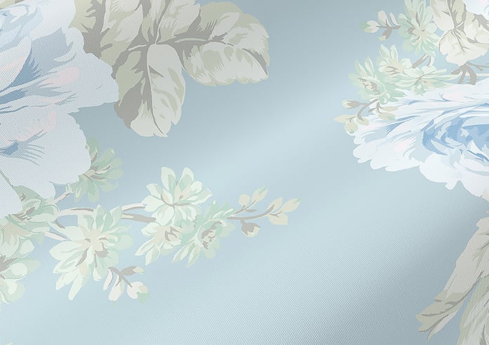 Shabby Chic by Rachel Ashwell Royal Bouquet (Blackout), Blue - Twist&Fit Roller Blind - Image 4
